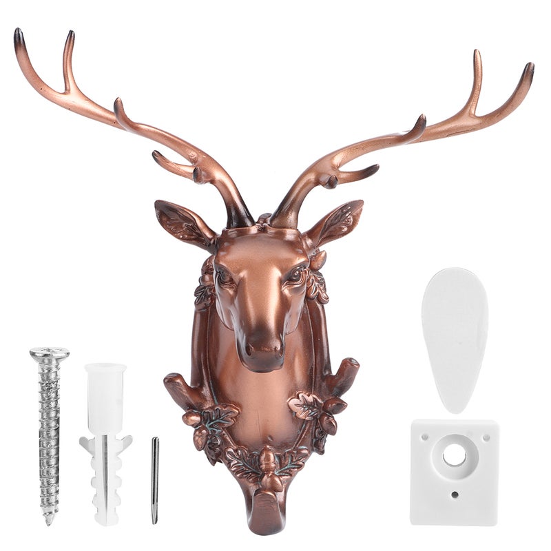 Resin Animal Shape Bathroom Wall Towel Hanging Hook Coat Hat Keys HangerAntique Copper - Image 1