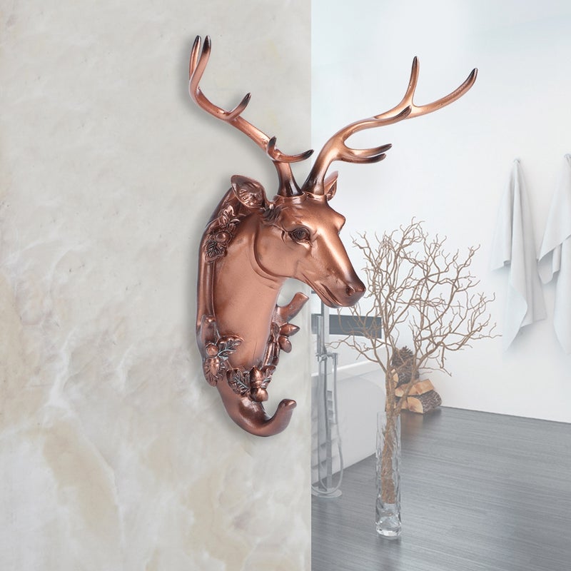 Resin Animal Shape Bathroom Wall Towel Hanging Hook Coat Hat Keys HangerAntique Copper - Image 4