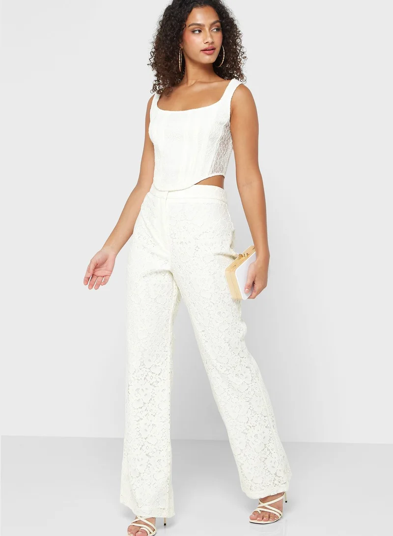 RIVER ISLAND Printed Wide Leg Pants