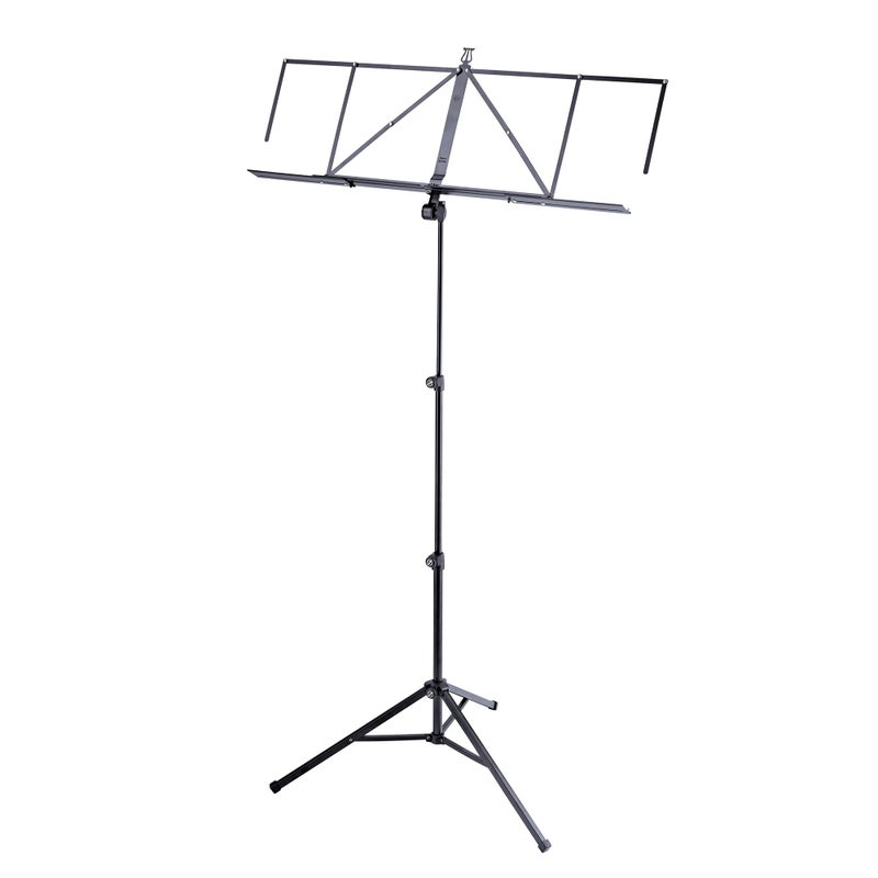 KM Konig Meyer 1006201555 Music Stand Robby Plus Extra Wide Expandable Desk Sturdy Base Adjustable Height Compact Professional Grade for Musicians German Made Black