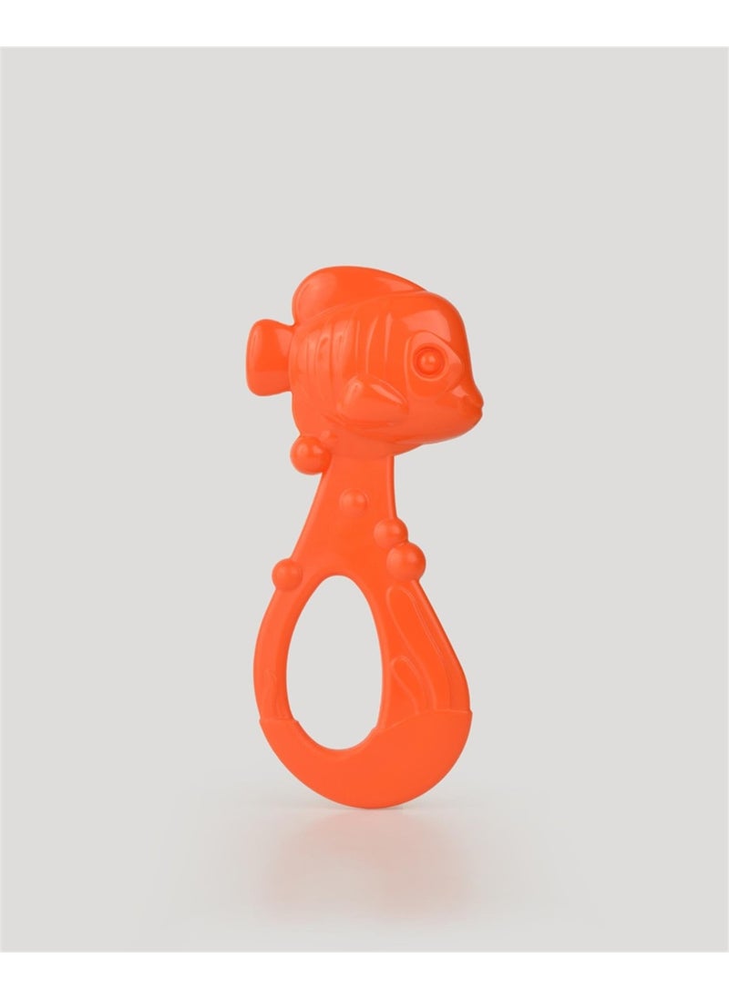 Let's Be Child LC Bicolour Fish Rattle Orange  - Image 1