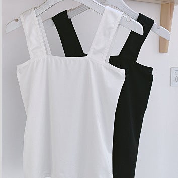 Wholesale clothes womens 2025 summer new camisole Korean version of short solid color slim backless wear BM wind cross-border White