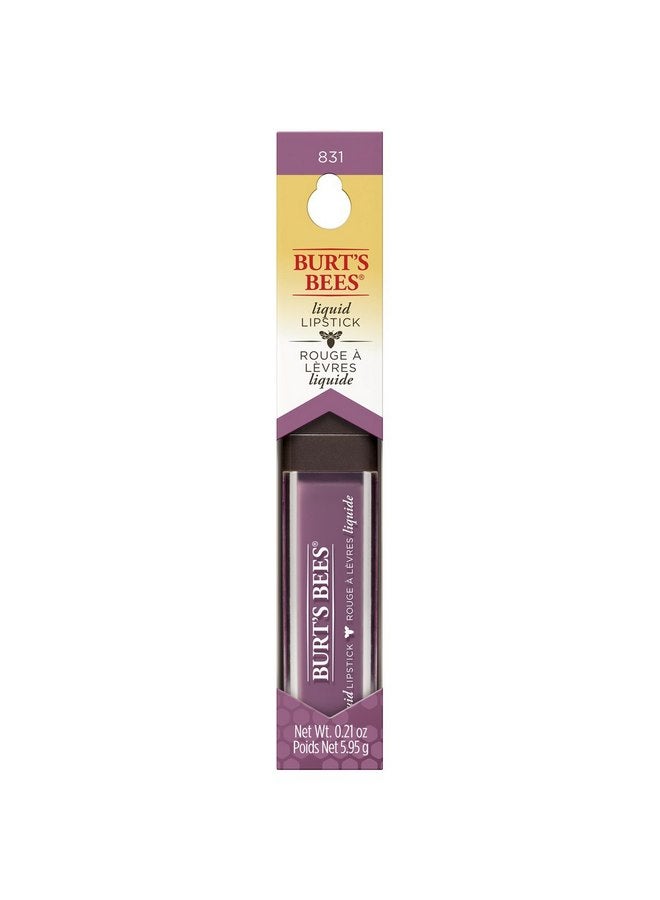 بيرتس بيز أحمر شفاه سائل لامع طبيعي 100% من Burt's Bees، لون Lavender Lake، أنبوب واحد - Image 3