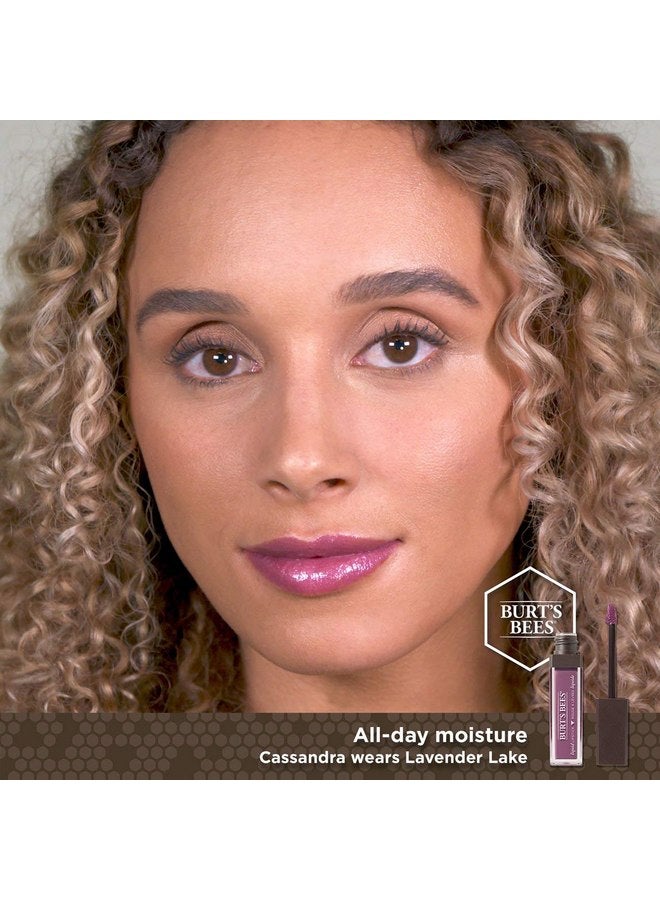 بيرتس بيز أحمر شفاه سائل لامع طبيعي 100% من Burt's Bees، لون Lavender Lake، أنبوب واحد - Image 5