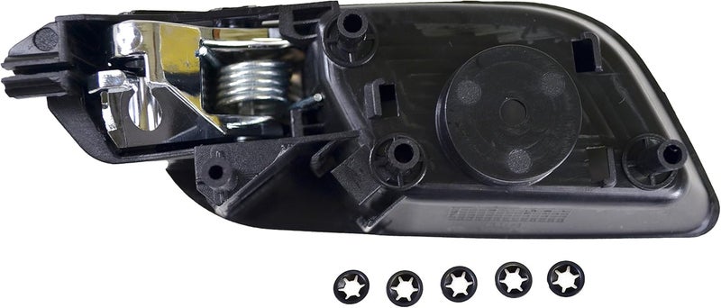 PT Auto Warehouse GM-2371MA-LH Inside Inner Door Handle - Black Housing Chrome Lever - Driver Side - Image 3