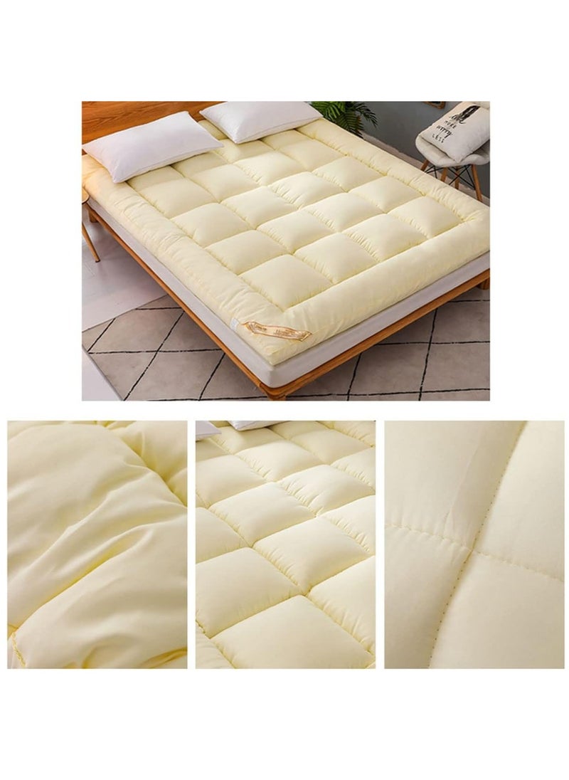 XiuWoo Portable Foldable Breathable Fluffy Ultra-Soft Ergonomic Memory Foam 3D Mattress Topper, Mattress Protector Fitted, Bed Mattress Pad, Floor Mattress, Sleeping Mattresses Pad (120*200cm)  - Image 2
