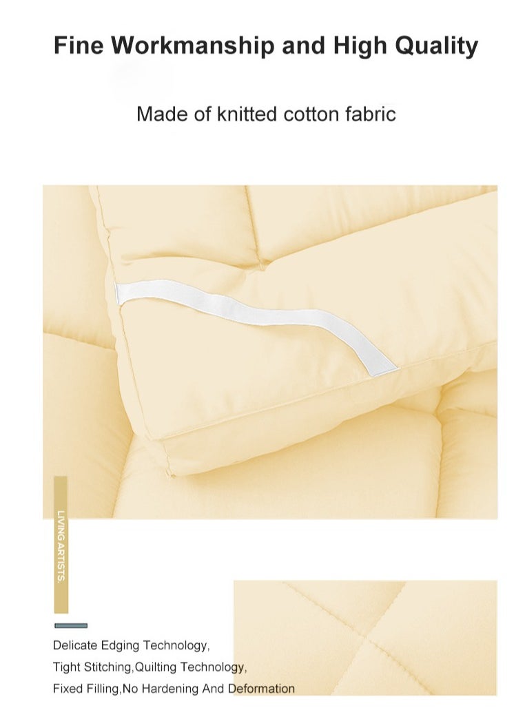 XiuWoo Portable Foldable Breathable Fluffy Ultra-Soft Ergonomic Memory Foam 3D Mattress Topper, Mattress Protector Fitted, Bed Mattress Pad, Floor Mattress, Sleeping Mattresses Pad (120*200cm)  - Image 5