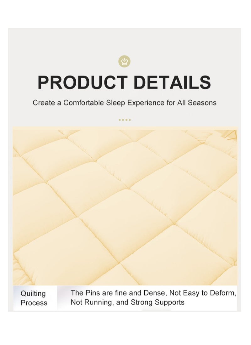 XiuWoo - Portable Foldable Breathable Fluffy Ultra-Soft Ergonomic Memory Foam 3D Mattress Topper, Mattress Protector Fitted, Bed Mattress Pad, Floor Mattress, Sleeping Mattresses Pad (120*200cm) - Image 1