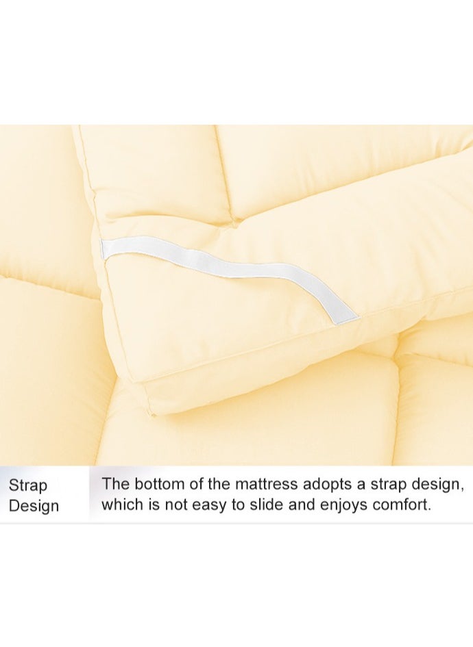 XiuWoo - Portable Foldable Breathable Fluffy Ultra-Soft Ergonomic Memory Foam 3D Mattress Topper, Mattress Protector Fitted, Bed Mattress Pad, Floor Mattress, Sleeping Mattresses Pad (120*200cm) - Image 1