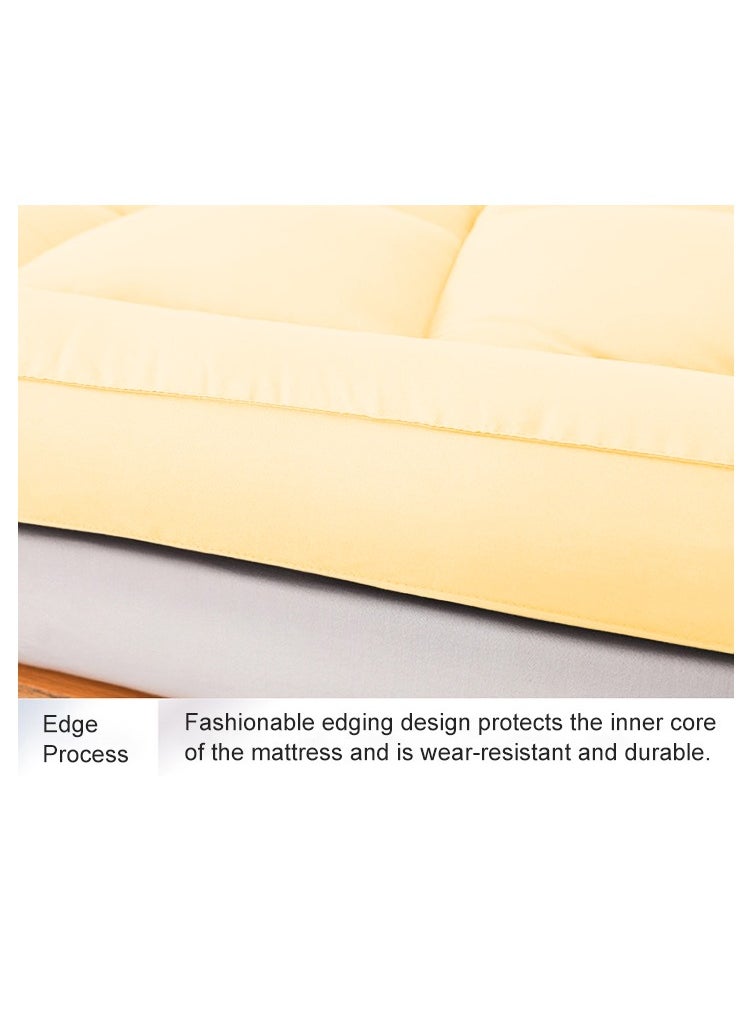 XiuWoo - Portable Foldable Breathable Fluffy Ultra-Soft Ergonomic Memory Foam 3D Mattress Topper, Mattress Protector Fitted, Bed Mattress Pad, Floor Mattress, Sleeping Mattresses Pad (120*200cm) - Image 1