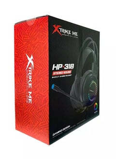 XTRIKE ME GH318 RGB Gaming Headset - Stereo Surround Sound - RGB Lighting - 50MM Drivers - LEATHER Ear Cups  - Image 4