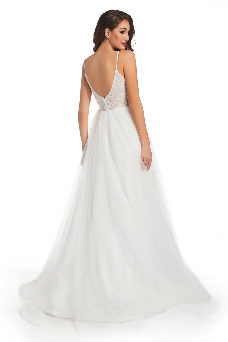 Sorayan Wedding Dresses for Bride Unique Lace Beautiful Layers Tulle A Line Dreamy Beach Wedding Gowns (X-Large,White) - Image 3