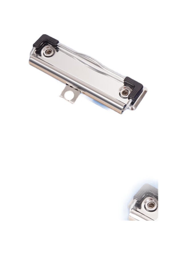 Simaa A4 Writing Clipboard, Office Supplies Writing Clipboard, Metal Strong Clip Plastic Clipboard, Menu Clip, Multifunctional Writing Pad, Vertical Blue, 5-Pack - Image 1