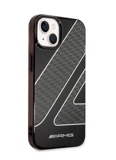 AMG iPhone 14 Case Transparent Double Layer Back Cover with Checkered Flag Pattern / Lifted Ring Case / Bumper Protection / Slim Profile / Easy Snap-On / Drop Protection - Black  - Image 4
