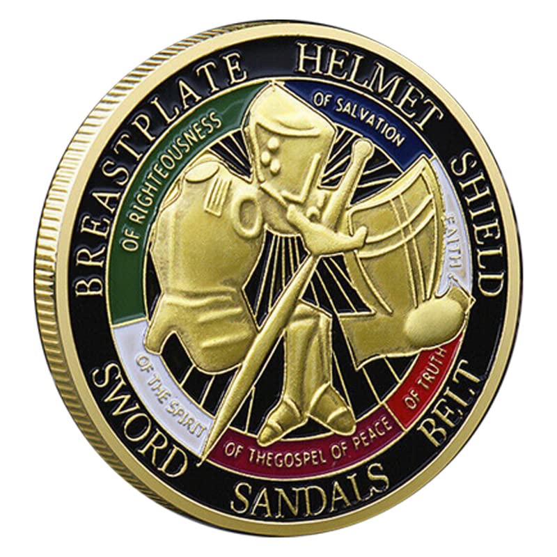 BirchRiver Put On The Whole Armor of God Crest Ephesians 6:13-17 Religious Challenge Collector Metal (1 Pcs) - Image 3
