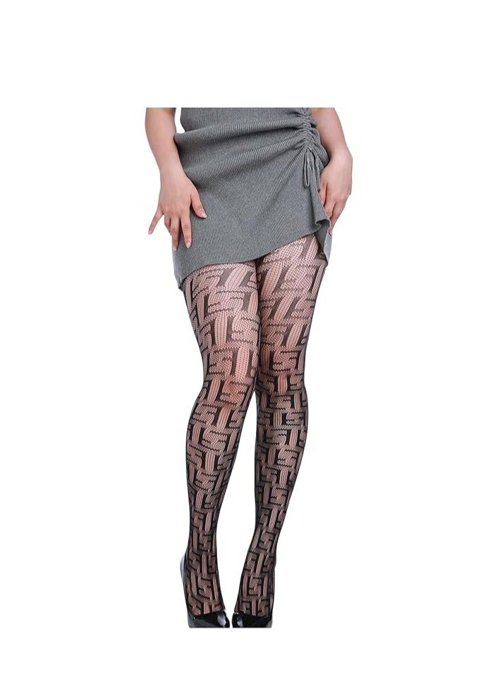 Women's Fishnet Stockings Pantyhose Control Top Tights Sheer Mesh Fitting Socks  - Image 2