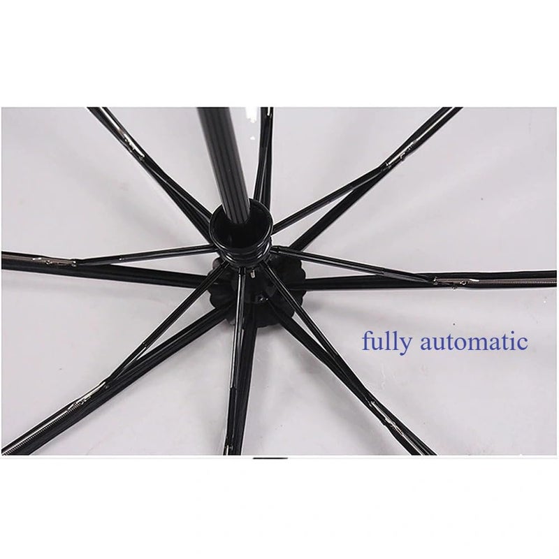 wfljl Transparent Umbrella, 11-Inch, with Pink Cherry Blossom Design, Clear Umbrellas for Rain, for Daily Use and Outdoor - Image 2