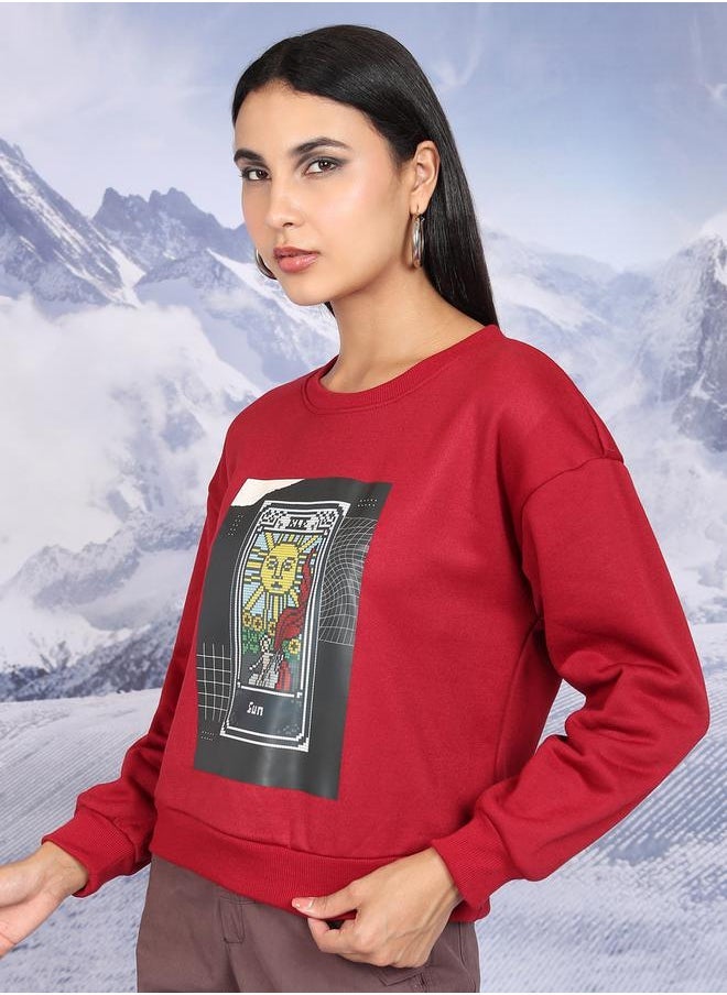 Tokyo Talkies Tokyo Talkies Graphic Print Round Neck Sweatshirt  - Image 4
