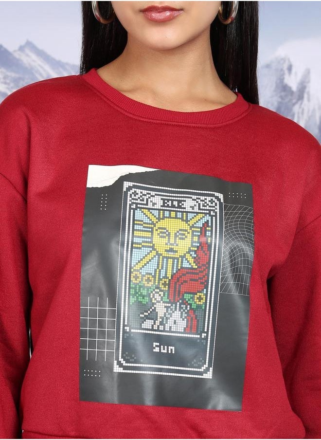 Tokyo Talkies Tokyo Talkies Graphic Print Round Neck Sweatshirt  - Image 5