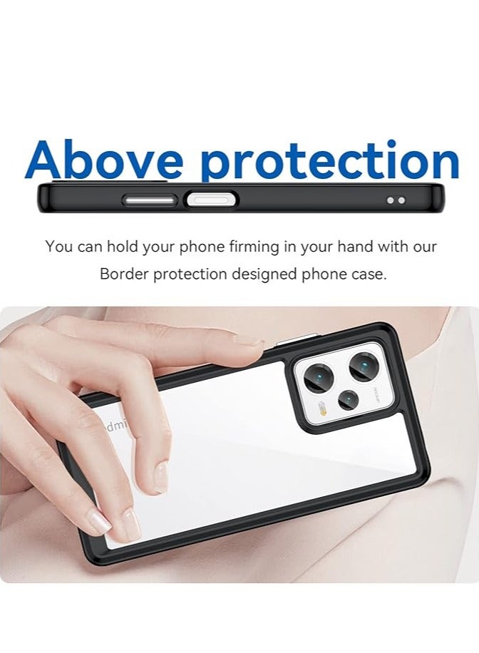 The case is for the Redmi Note 12 Pro Plus 5G/Redmi Note 12 Pro+ phone case with screen protector and soft per with clear crystal hard PC shock resistance - Image 4