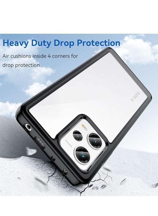 The case is for the Redmi Note 12 Pro Plus 5G/Redmi Note 12 Pro+ phone case with screen protector and soft per with clear crystal hard PC shock resistance - Image 5