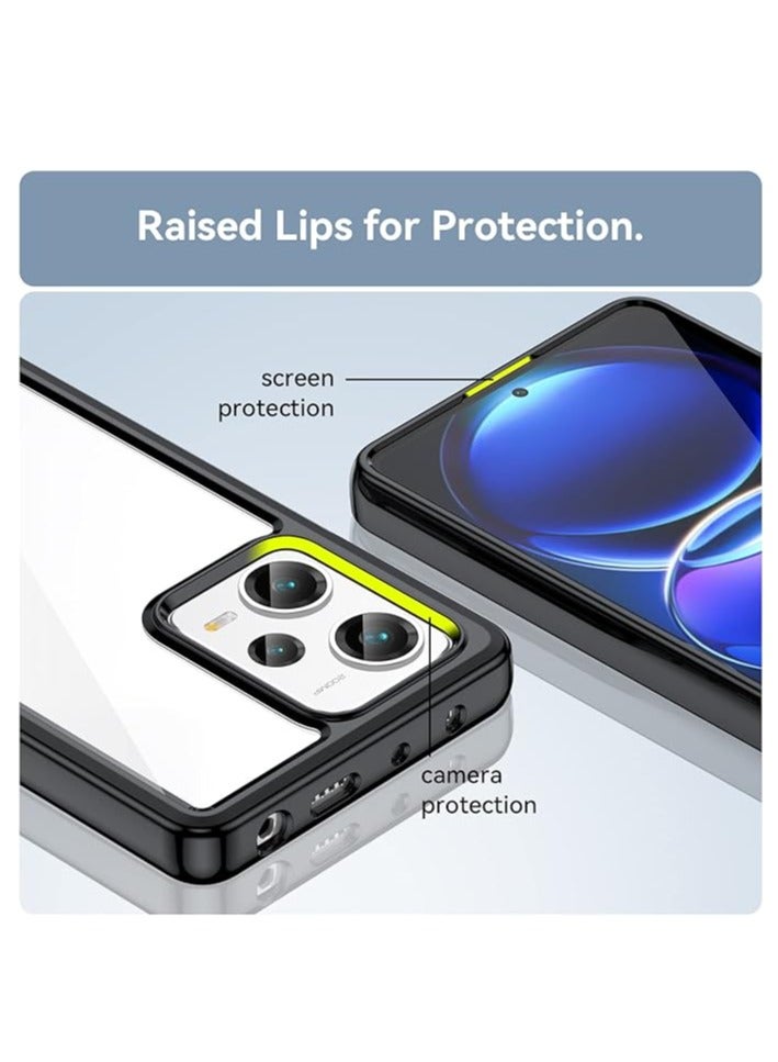 The case is for the Redmi Note 12 Pro Plus 5G/Redmi Note 12 Pro+ phone case with screen protector and soft per with clear crystal hard PC shock resistance - Image 3