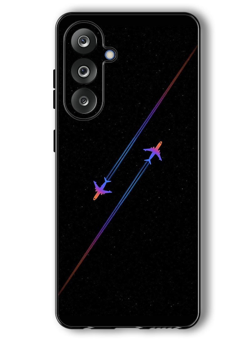 Theodor Case Compatible with Samsung Galaxy F36/ M36 6.7 Inch Protection Shockproof Bumper Cover Airplanes - Image 1