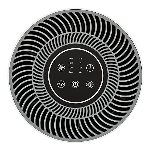 AMERICAN MICRONIC® Portable Air Purifier with HEPA & Activated Carbon Filter | 275 m³/hr CADR | Removes 99.97% Pollutants, Allergens, Smoke & Odours | Timer & LED Display | Ivory & Grey - Image 5