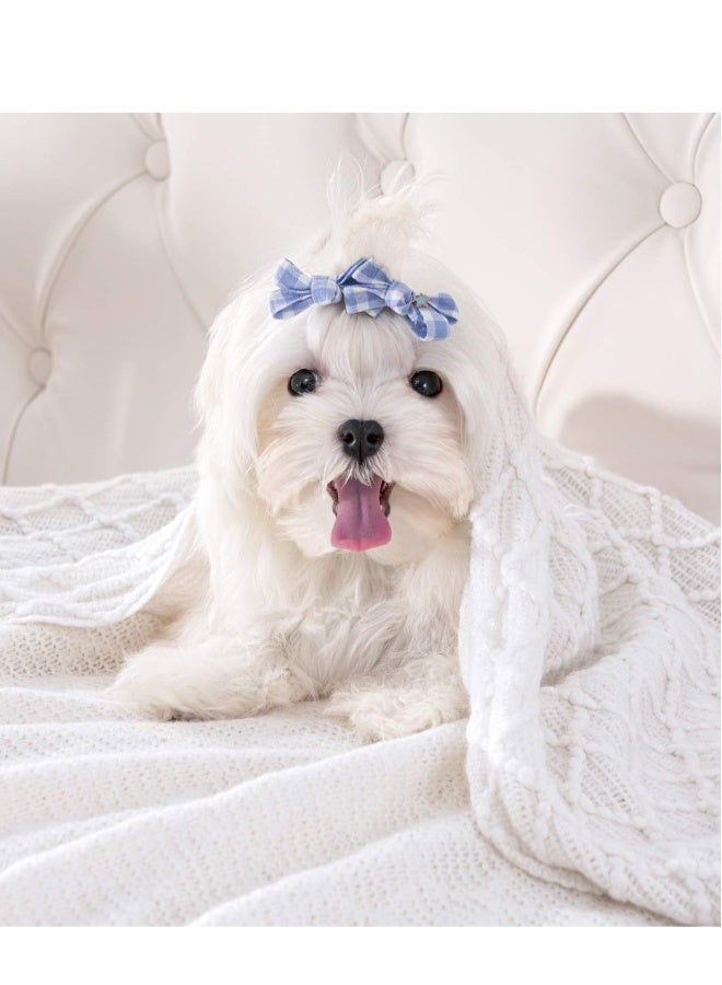 بطانية زخرفية محبوكة مريحة مع شراشيب للكنبة والسرير، غطاء خفيف الوزن بشكل ماسي، بطانية ناعمة بلون البيج (127x152 سم) - مثالية لديكور المنزل. - Image 4