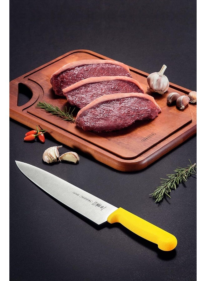 ترامونتينا سكين مطبخ برازيلي، شفرة 20 سم، ستانلس ستيل – أصفر - Image 2