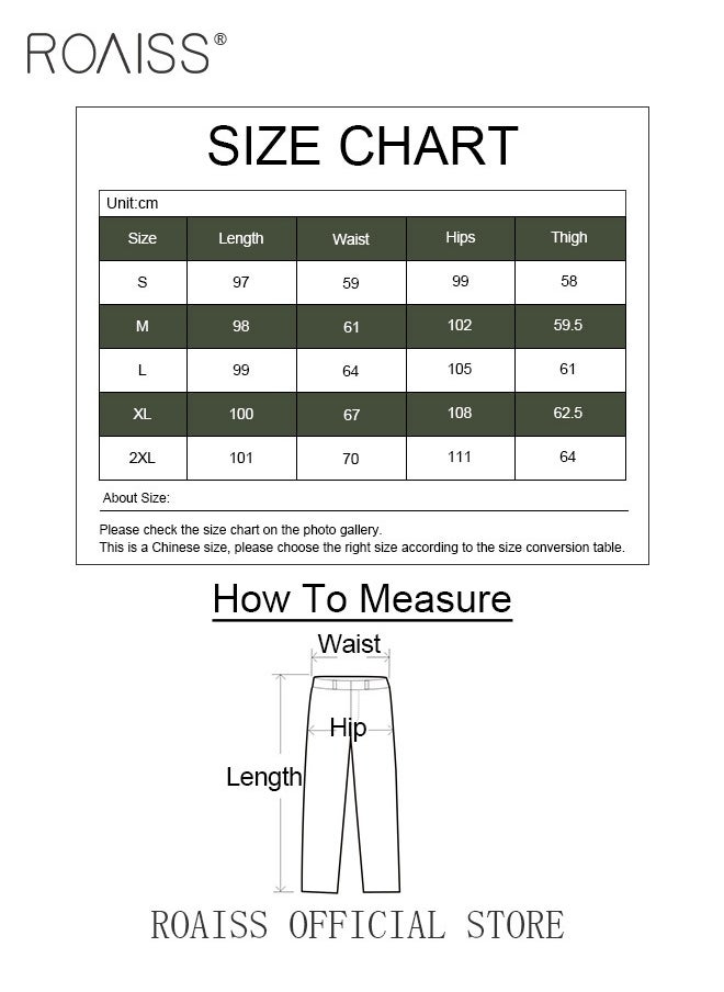 roaiss 2 Piece Ice Silk Wide Leg Pants for Women Soft Trousers Ladies Mom' Long Pants Casual Plain New Arrival Trendy Straight Baggy Spring Summer Ladies Daily Outfit Clothes  - Image 2