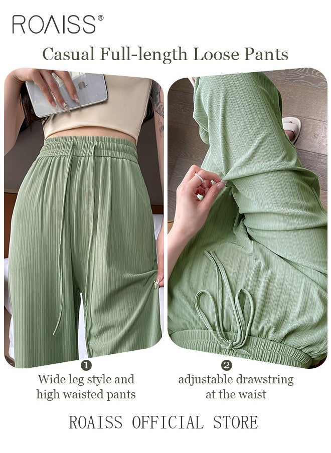 2 Piece Ice Silk Wide Leg Pants for Women Soft Trousers Ladies Mom' Long Pants Casual Plain New Arrival Trendy Straight Baggy Spring Summer Ladies Daily Outfit Clothes - pzsku/Z66392C27B0D8A9533F07Z/45/_/1721888341/923abea7-6e4a-43ac-8c3d-5cc3dbdbfb42