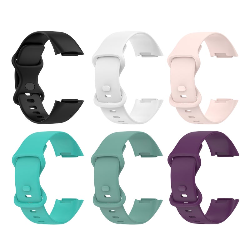 Replacement Watch Strap: Soft Breathable Silicone Wristband - Quick Release Adjustable Watch Band for Fitbit Charge 5 Activity Tracker, 5.5"-7.8" Wrists, Sports Work Daily Use - Image 2