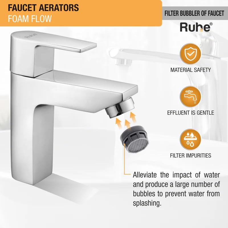 Ruhe® Foam Flow Aerator 20 mm Female Inner Thread with Brass Permix for Water Tap and Faucets | Pack of 6 - Image 4