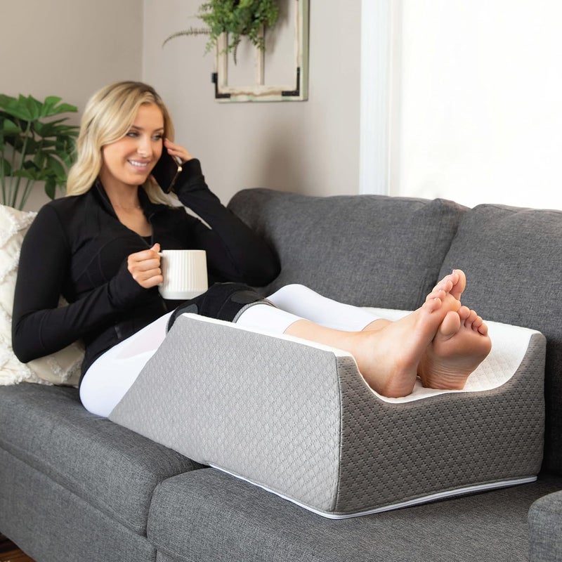 Kölbs Kolbs Double Leg Elevation Pillow | Post Surgery Leg Pillow | Stylish Chic Jacquard Cover - Image 1