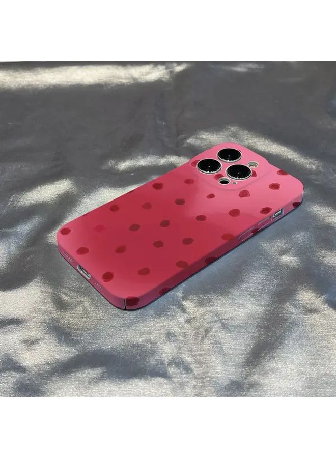 Pink Polka Dot Love Design Phone Case Compatible with iPhone 12 Pro Max - Image 1