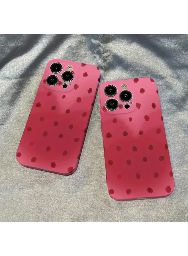 Pink Polka Dot Love Design Phone Case Compatible with iPhone 12 Pro Max - Image 5