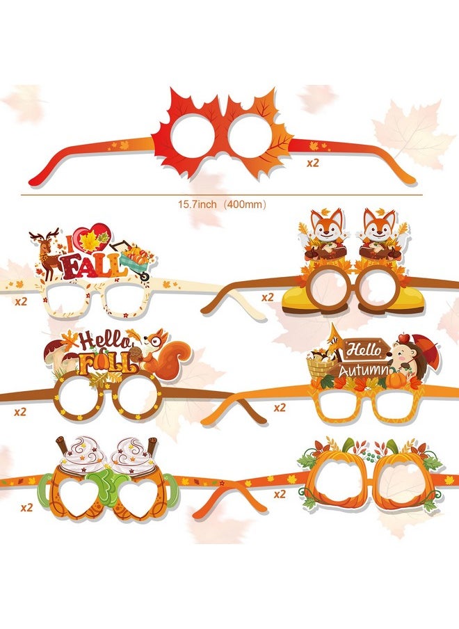 HOWAF Happy Fall Paper Frames Glasses and Masks, 26pcs Hello Fall Autumn Themed Pumpkin Maple Leaves Photo Props for Harvest Thanksgiving Party Favo - pzsku/Z66394897D0B44FD60AC4Z/45/_/1741330033/b13ce94a-19a7-4b39-9cb2-44052f9fc673