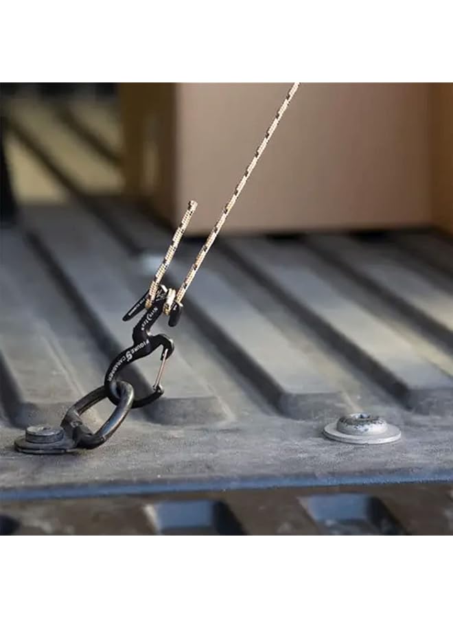 نايت آيز مُشد حبل كارابينر رقم 9 صغير، عبوة من قطعتين مع حبل أسود - Image 3