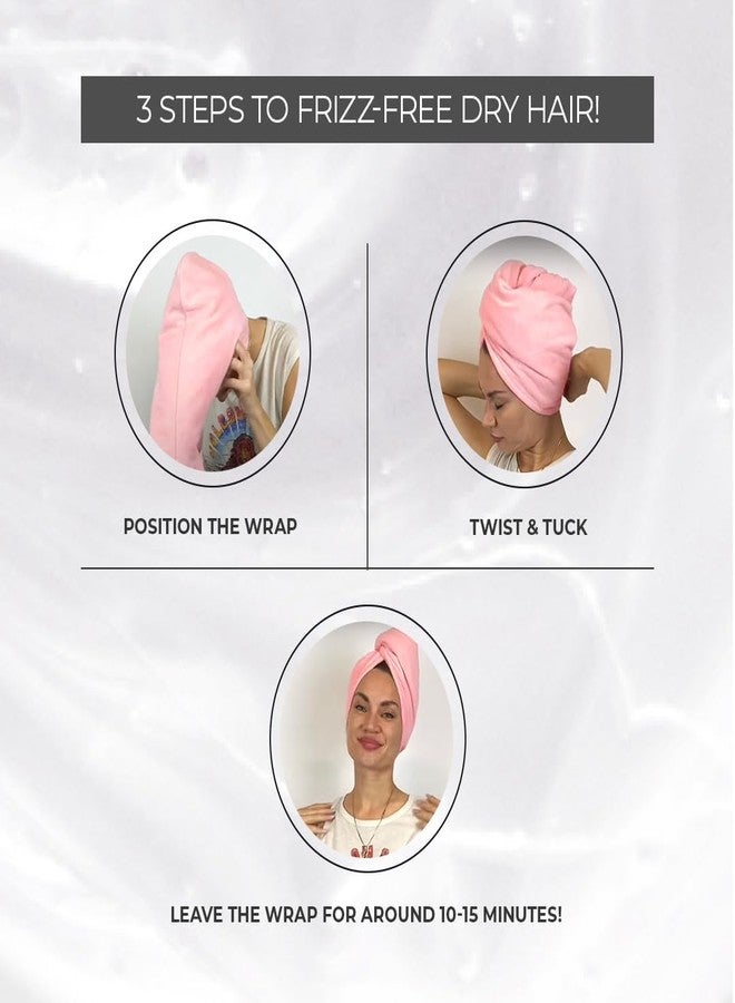 PROLIXR Microfiber Hair Towel Wrap (Pink & Blue Combo) | Quick Drying | Frizz-Free Hair | Super Absorbent | Gentle on Hair and Skin Hair Types | Microfibre Towel | Created by Savio John Pereira - Image 2