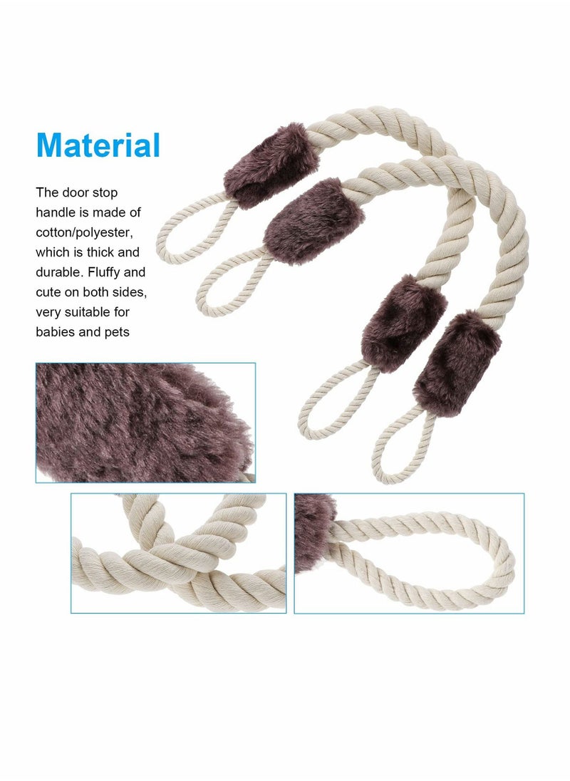 Excefore Door Stop Stopper Rope Anti-Crash Door Handles Rope Anti-Collision Baby Safety Finger Pinch Guard Protectors 4 Pcs  - Image 5