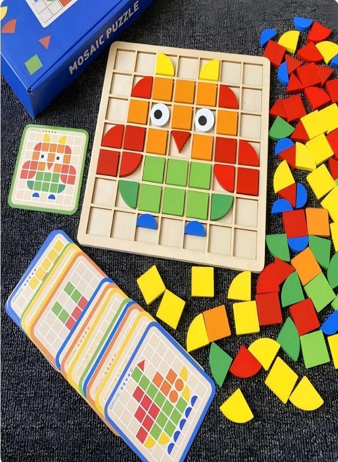 TNBUENO Dementia Activities for Seniors, 120 Pieces Wooden Matching Puzzle Games for Elderly, Alzheimers Products for Older Adults,Shape Puzzle Memory Game for Adults Dementia Patients - Image 1