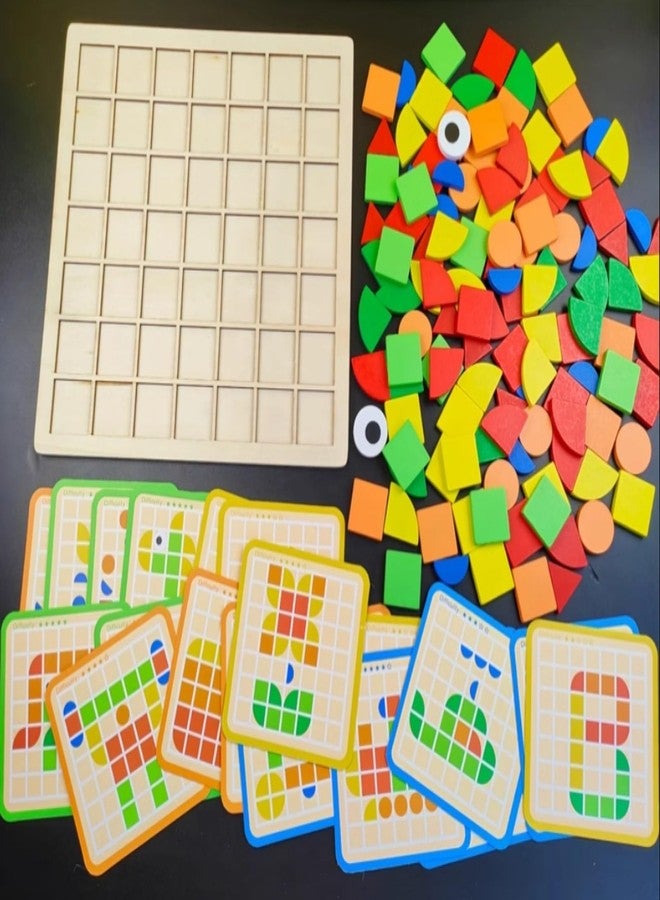 TNBUENO Dementia Activities for Seniors, 120 Pieces Wooden Matching Puzzle Games for Elderly, Alzheimers Products for Older Adults,Shape Puzzle Memory Game for Adults Dementia Patients - Image 5