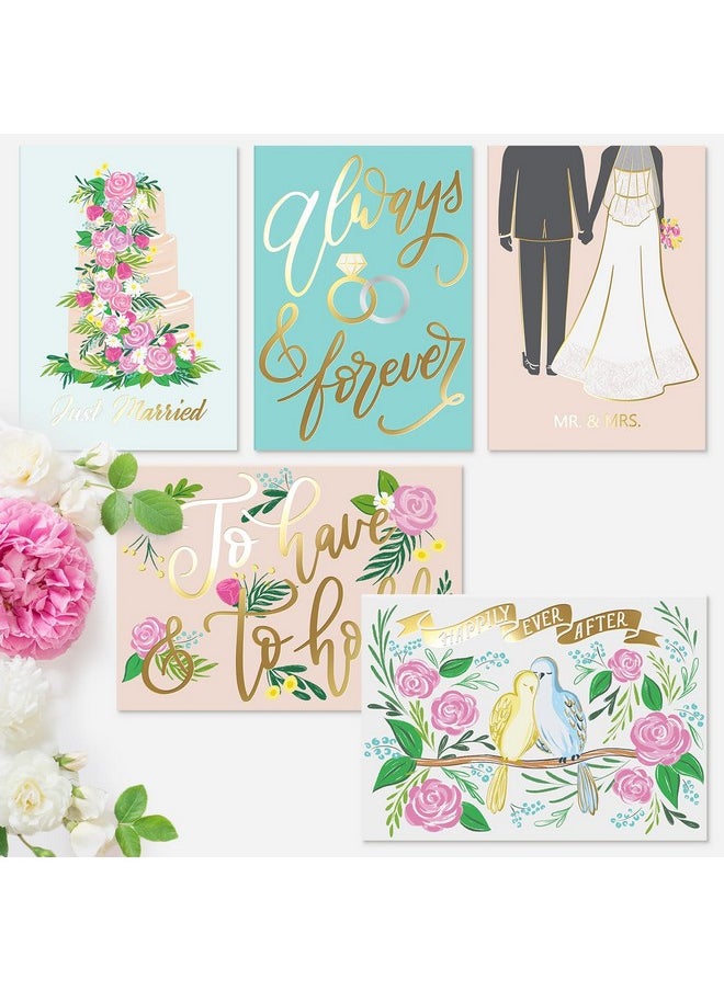 Sweetzer & Orange Assorted Wedding Cards Congratulations Pack Plus Engagement Cards With Envelopes. 10 Pcs Greeting Cards Set. 5X7 Wedding Card For Couple, Greeting Card Assortment  - Image 1