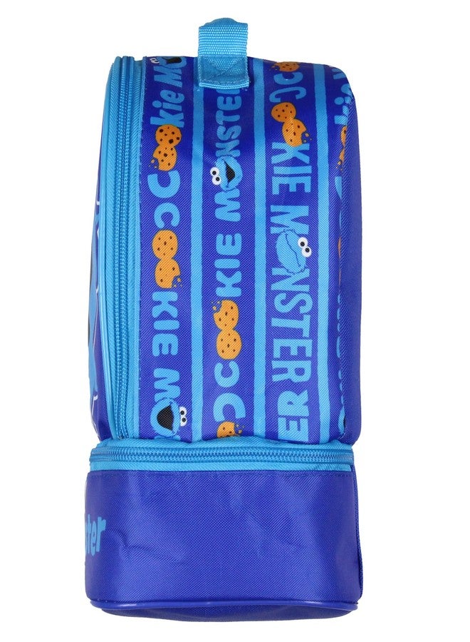 INTIMO Sesame Street Cookie Monster Dual-Compartment Insulated Lunch Box Bag Tote - Image 3
