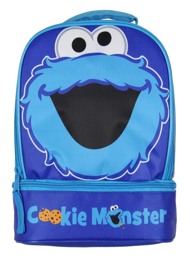 INTIMO Sesame Street Cookie Monster Dual-Compartment Insulated Lunch Box Bag Tote - Image 2