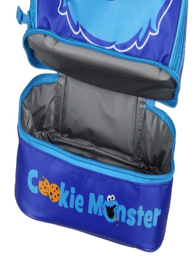 INTIMO Sesame Street Cookie Monster Dual-Compartment Insulated Lunch Box Bag Tote - Image 4