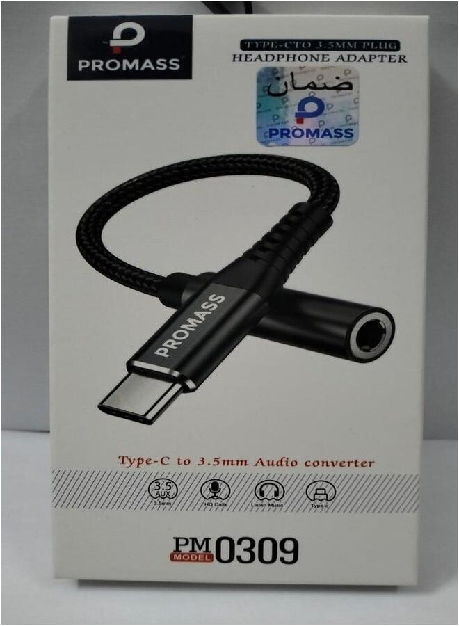 PROMASS Type-C To 3.5mm Audio Converter Headphone Adapter. - Image 1