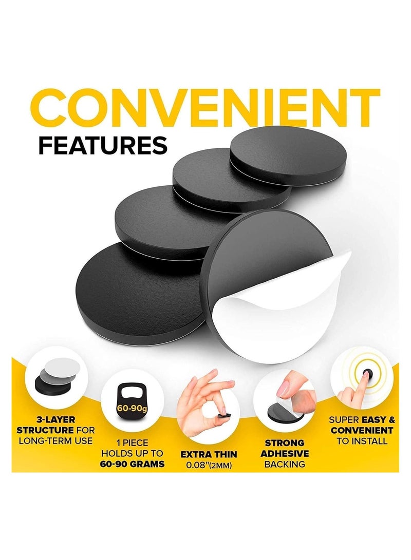 120 Pcs Round Magnets with Adhesive Backing Flexible Self Adhesive Magnets for Crafts Small Sticky Magnetic Dots for Hanging Light Objects DIY School Office Home - Image 3