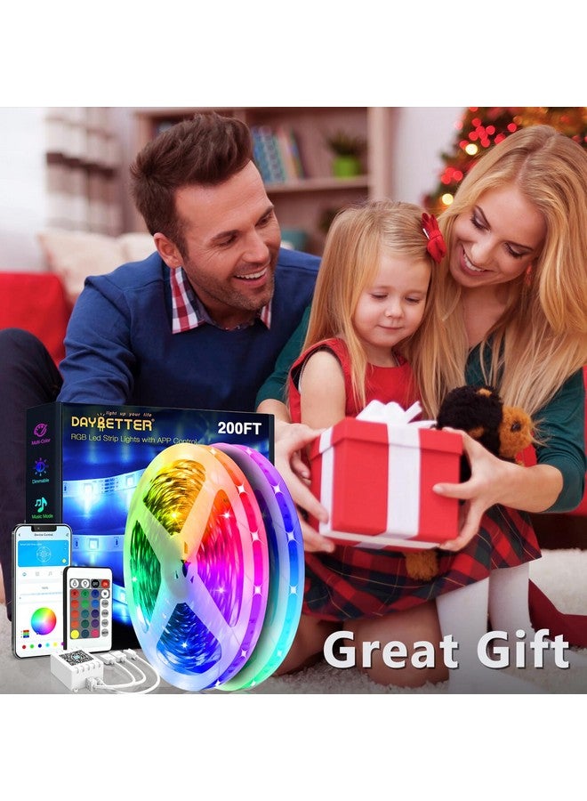 DAYBETTER Led Strip Lights 200 ft (2 Rolls of 100 ft) Ultra Long Smart Light Strips with App Voice Control Remote, RGB Music Sync Color Changing Lights for Bedroom, Kitchen, Party,Home Decoration - Image 2